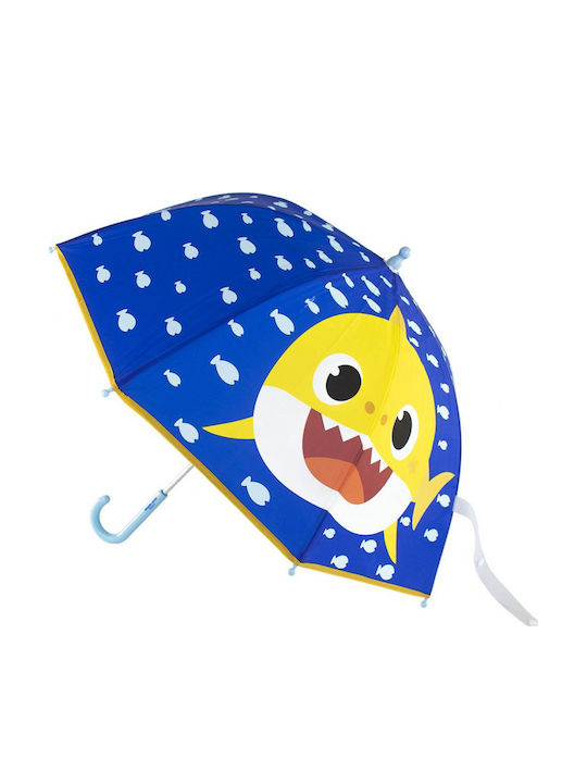 Cerda Umbrelă Pentru Copii Baston Baby Shark Albastră Cu Diametru 71cm