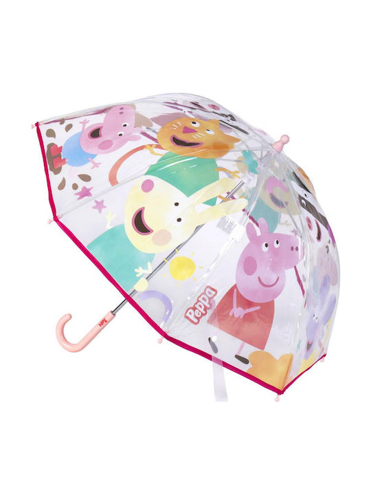 Cerda Peppa Pig Baston Umbrelă Transparentă 45 cm