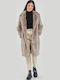 Frauen Pelz Beige