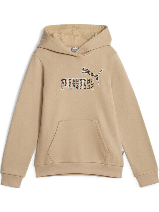 PUMA Παιδικό Φούτερ με Κουκούλα Μπεζ HOODIE