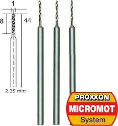 Proxxon Комплект 3 Свредла HSS с Цилиндрична Опашка за Метал