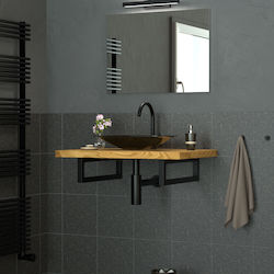 ML-Design Στήριγμα Ραφιού Βαρέως Τύπου από Μέταλλο σε Μαύρο Χρώμα 500x150mm 2τμχ 490006964