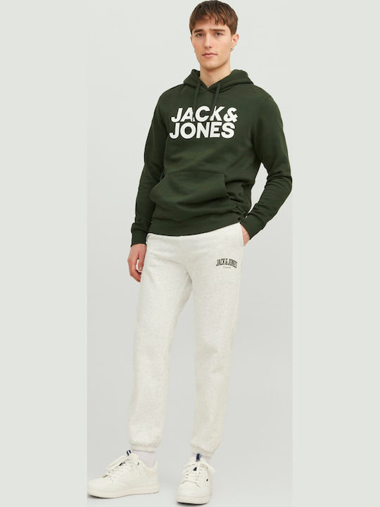 Jack & Jones Παντελόνι Φόρμας με Λάστιχο Λευκό