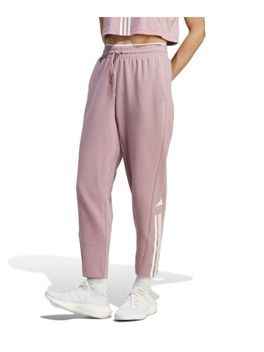 Adidas W Train Essentials Cotton Pant Pantaloni de trening pentru femei Roz