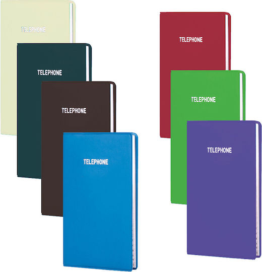 Telefonbuch 48 Seiten Schwarz 9x14cm (Μiverse Farben)