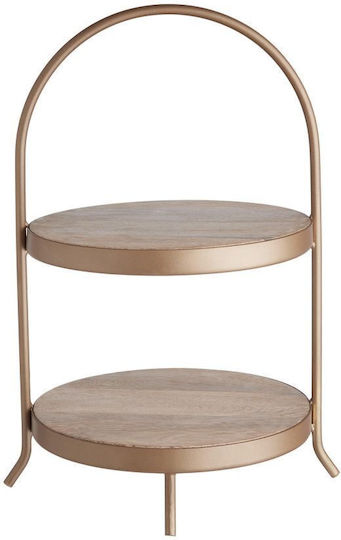 Butlers Дърво Етажерка Кафяв Ø35xY35см Ш35xД35xВ35см 1бр