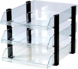 Transparent Plastic Filing Tray Blue