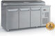 Inox Dobros Dulap de pregătire cu uși deschise 180x70x126cm