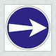 Infosign Sign Self-Adhesive PVC "Direction Arrow" 30898 1pcs