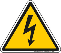 Infosign Placă de avertizare Risc de șoc electric 6x7cm
