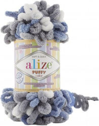 Alize Yarn for Bags Puffy Gray