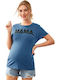Queen Mother Maternity T-Shirt Blue