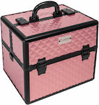 Metallic Cosmetic Case Pink H30xW36xD27cm