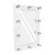 GloboStar Wall Mirror with White Wooden Frame & LED Lighting 90x60cm 1pcs