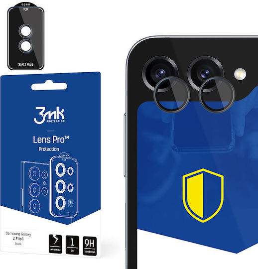 3MK Lens Protection Pro Προστασία Κάμερας Μεταλλικό Πλαίσιο Μαύρο για το Galaxy Z Flip5