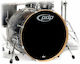 DW Drums Bass Drum 22" x 18" Silver to Black Sparkle Fade