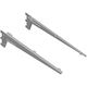 Rack Arm with 3 Hooks Silver L49xW12cm