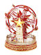 TnS Weihnachts- Beleuchtete Dekorative Darstellung Rot mit Musik 23.5x18x18cm