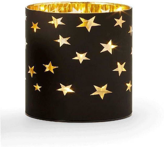 Philippi Christmas Metallic Black Candlestick 12.5cm