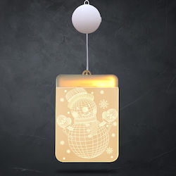 Fos Illuminated Plastic Beige Snowman Fos Illuminated Plastic Beige Snowman