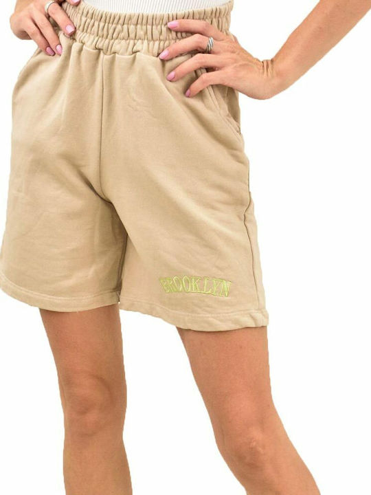 Potre Women's Sporty Bermuda Shorts Beige