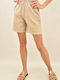 Damen Sportliche Bermuda Beige