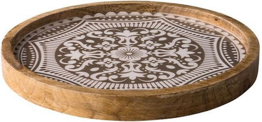 Stylepoint Πιάτο Ρηχό Ξύλινο Γκρι με Διάμετρο 25cm 4τμχ