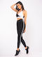 Training Women's Long Firming High Waist Push Up Leggings Black