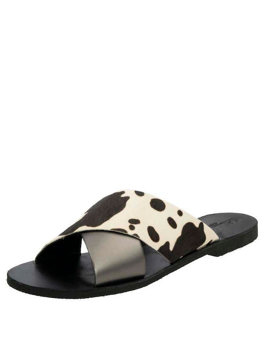 Women's Slippers Kallisto 10870 Steel Matte Cow Black