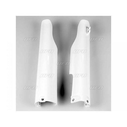 UFO Motorcycle Front Suspension Protectors Husqvarna WR Yamaha WR 250 White