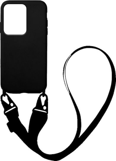 Sonique CarryHang Liquid Back Cover Silicon 0.5mm cu Curea Negru (Xiaomi Redmi Note 12 Pro 5G / Poco X5 Pro 5G)