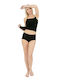 Βαμβακερά Γυναικεία Boxer 2Pack χωρίς Ραφές Μαύρα
