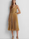 Midi Evening Dress Gold