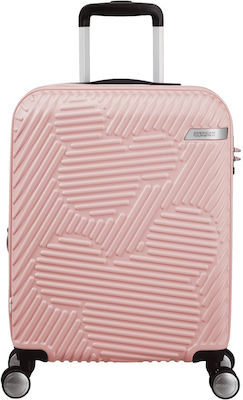 American Tourister Clouds Cabin Travel Suitcase Hard Pink with 4 Wheels Height 55cm