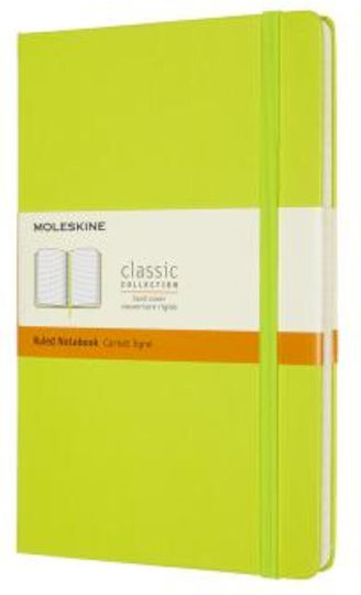 Moleskine Classic Collection Notebook 192 Sheets Ruled with Elastic Lemon Green