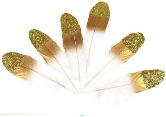 Anhui Province Jinrui Auto Parts Co. LTD Craft Feathers Gold Set of 6pcs
