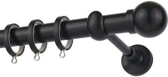 Zogometal Metallic Curtain Pole Single Φ25mm 300cm Charcoal