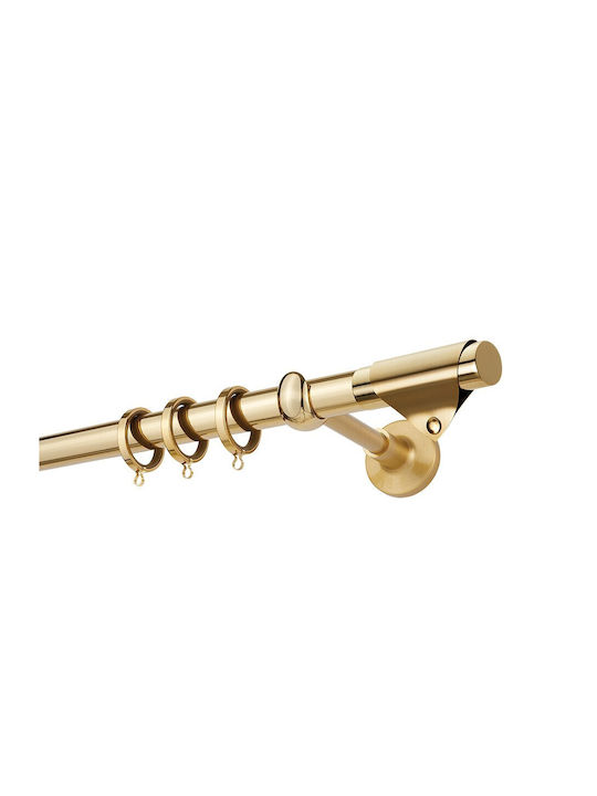 Zogometal Metallic Curtain Pole Prestige LX Collection Double with Rail Φ25mm 160cm Oro Matt / Oro