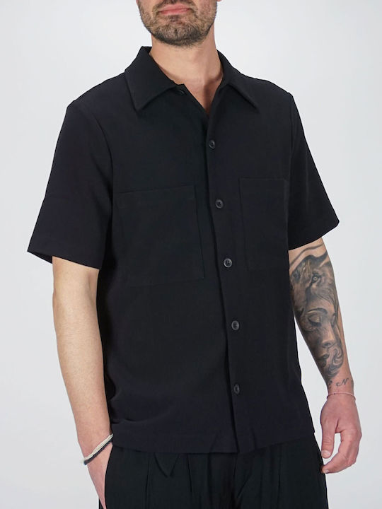 Diverse System Men's Shirt Short Sleeve Black