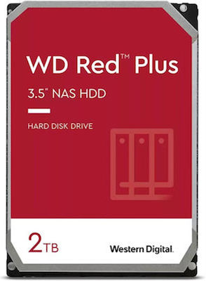 Western Digital Red Plus 2TB HDD Σκληρός Δίσκος 3.5" SATA III 5400rpm με 64MB Cache για NAS