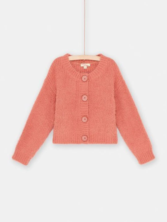 Dpam Girls Cardigan with Zipper Orange