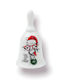 Weihnachtliche Keramisch Figur Glocke Weiß Glocke Weiß