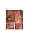 BigBuy Illuminated Christmas Wooden Figure Frame Frame Height 35cm 4pcs