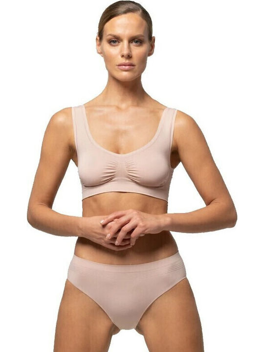 Pompea Women's Bra without Padding Pink 89631553