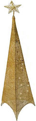 Illuminated Pyramid Tree 180cm Gold