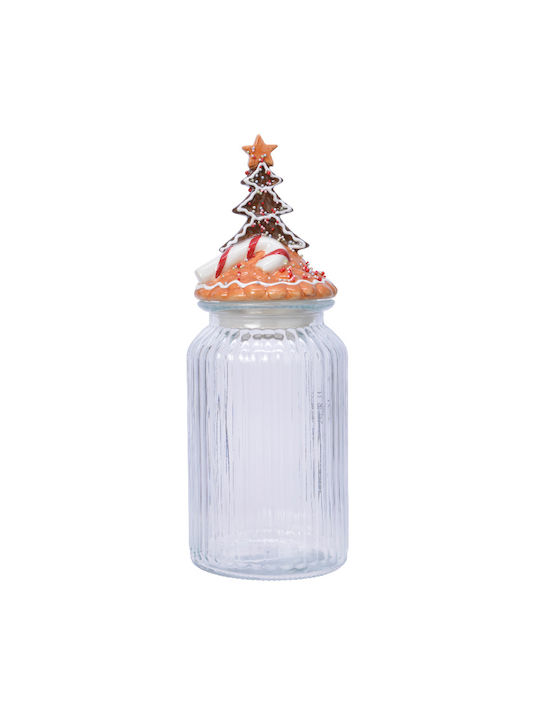 Weihnachtlich Vase Glas Transparent L28xB11cm.
