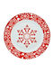 Christmas Platter Porcelain Red