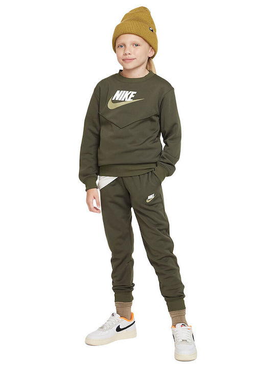 Nike Kinder Sweatpants Set - Jogginganzug Khaki 2Stück Sportswear