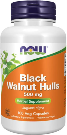 Now Foods Black Walnut Hulls 500mg 100 φυτικές κάψουλες