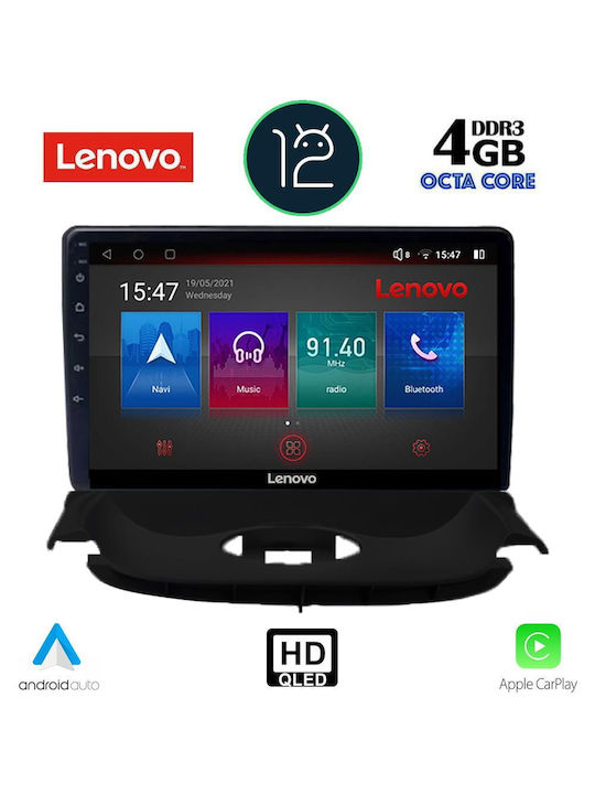 Lenovo Ηχοσύστημα Αυτοκινήτου για Peugeot 206 (Bluetooth/USB/AUX/WiFi/GPS) με Οθόνη Αφής 9"